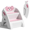 Folding Kids Step Stool for Bathroom and Potty Training,Anti-Slip, Anti-Tip