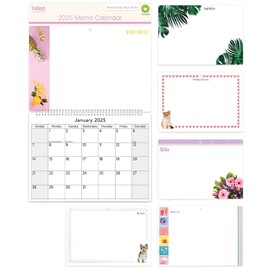 2025 Monthly Memo Board Midi Calendar Family Organiser Shopping