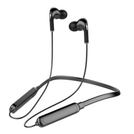 Bluetooth Neckband Earphones, Sport Black Wireless Bluetooth Lightweight Headphones with Noise Cancelling Sweat Resistant In Ear Headphones for Running Gym Cycling Office Home Office