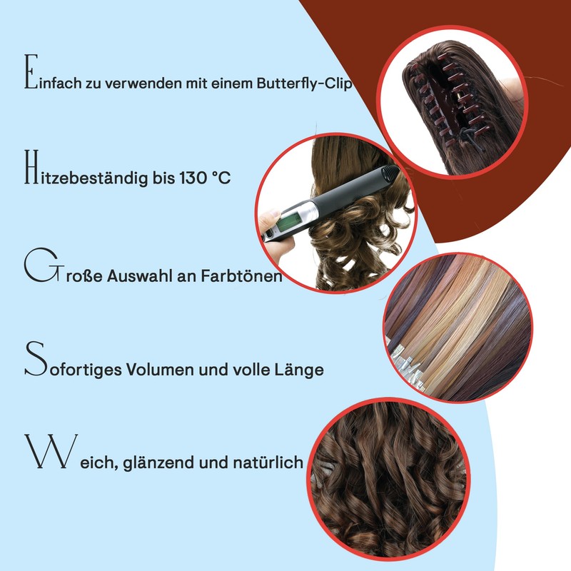 Prettyshop 50 cm Hair Piece Braid Ponytail Hair Extension Voluminous