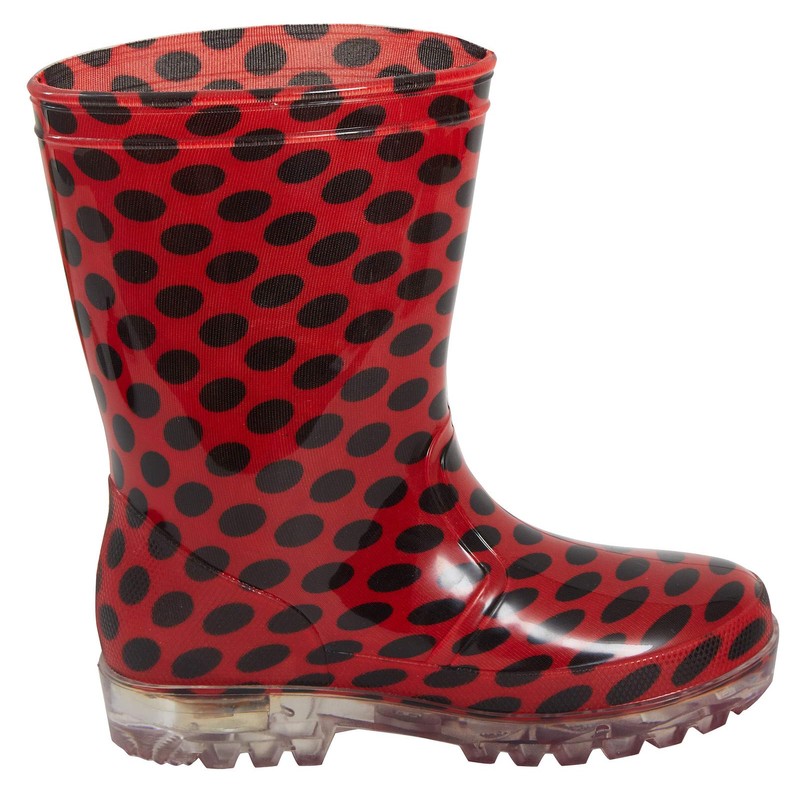 Miraculous Ladybug Girls Light Up Wellington Boots 9 UK Child