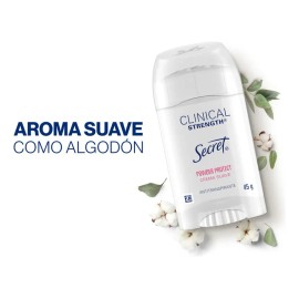Antitranspirante Secret Clinical Strength Powder Crema 45g Fragancia Suave como algodón