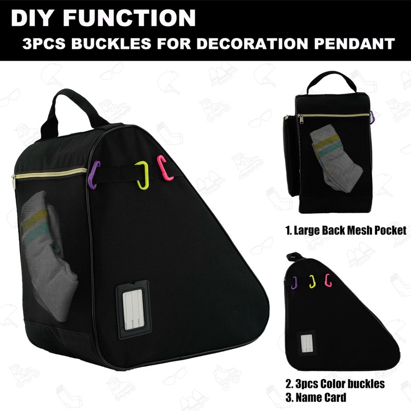HEXIFUL Skate Bag to Carry Ice Skates, Inline Skates, Roller