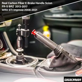 GOGOCARBON Dry Carbon Fiber Hand Replacement E-Brake Handle Interior Compatible for Scion FR-S Subaru BRZ 2012-2017 WRX STI Impreza 2008-2021 Clear Coating (1pc) WRX/WRX STI 2015-2023