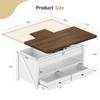 ONBRILL Farmhouse Lift Top Coffee Table with 2 Storage Drawers,