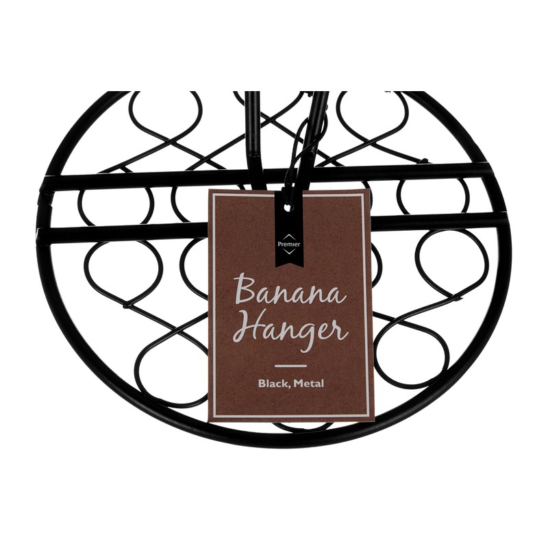 Premier Housewares Twist Banana Hanger - Black, H33 x W18