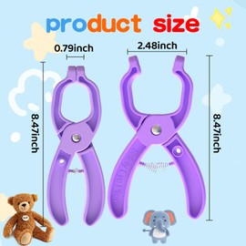 Safety Eyes Snapper Crochet Accessories Tool, Auxiliary Tool for Attaching Safety Eyes, for Crocheting Safety Eyes Crochet Tools for Amigurumi 5-30mm Animal Eyes Making Supplies Tool (Dark Violet)