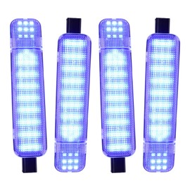 AFEISOL Led Side Door Panel Lights Courtesy Light Fit for Chevy Sierra GMC C/K, Yukon Silverado 1500 2500 3500 Avalanche, Suburban, Hum-mer H2,4Pcs Car Interior Doors Panel Lighting Blue