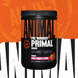 Animal Primal Muscle Hydration + Preworkout Powder – Contains Beta Alanine, 3DPump, Caffeine & Electrolytes – Improves Energy, Focus, Endurance & Abso