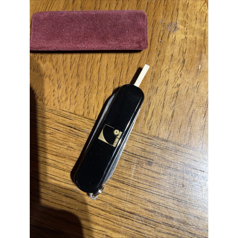 WENGER Swiss Executive Knife - Black Knife File Tweezers New