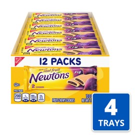 Fig Newtons Soft & Fruit Chewy Fig Cookies, (Fig Bars), 48 Snack Packs (2 Cookies Per Pack, 4 Boxes)