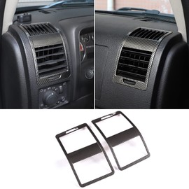 PIUGILH Side Dashboard Air Vent Trims Wind Outlet Decoration Stickers for Hummer H3 2005 20016 2007 2008 2009,Side Center Console Air Vent Frame (Carbon Fiber Pattern)