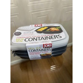 Joie Meal Prep Snack Containers Set of 3 (Dark Gray)