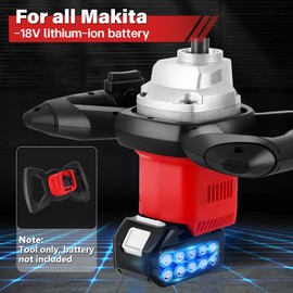 Meticuloso Cordless Concrete Mixer, for Makita 18V Max Battery, Portable Cement Mixer with 6 Speed, Handheld Mud Mixer for Mortar, Paint, Grout, Plaster, Thinset, Fodder Stirring Tool