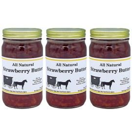 Flavored Butters Strawberry - 8 Oz Jar - Qty 3 Jars