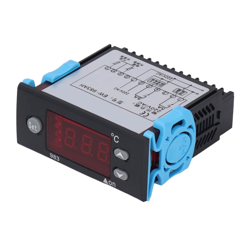 Temperature Controller Cooling Heating Multifunctional Thermostat with Dual Sensor AC220V