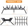 Luoieo Fireplace Grate,Fireplace Log Holder,27 inch Heavy Duty Solid Cast