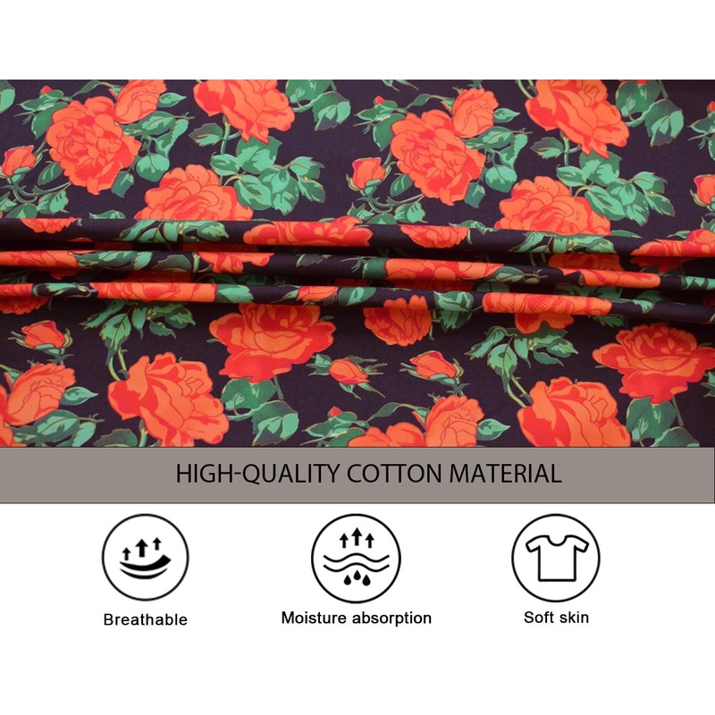 Nanxson Women Cobbler Apron Smock Cotton Printed Apron with 2