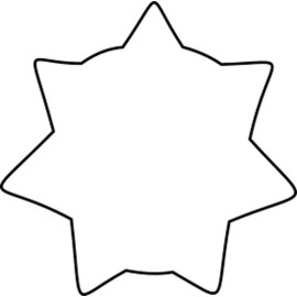 PERFECT FIT STYLE 107 Bifold Wallet 6CC SLOTS CUTOUT#1257 STAR 7 POINT