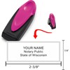 Pink Exclusive Mobile Notary Pocket Stamp | Wisconsin