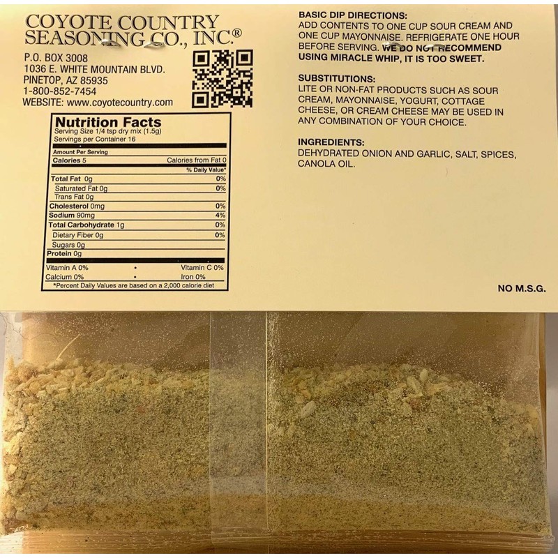Coyote Country's Garlic Dip Mix (3 Pack)
