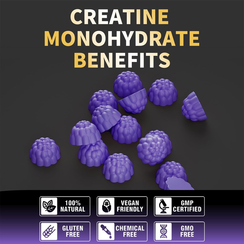 Nutravita Creatine Monohydrate Gummies for Men & Women-5g of Creatine