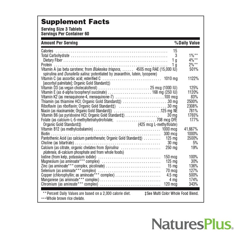 Natures Plus Source of Life Gold Multivitamin - 180 Tablets