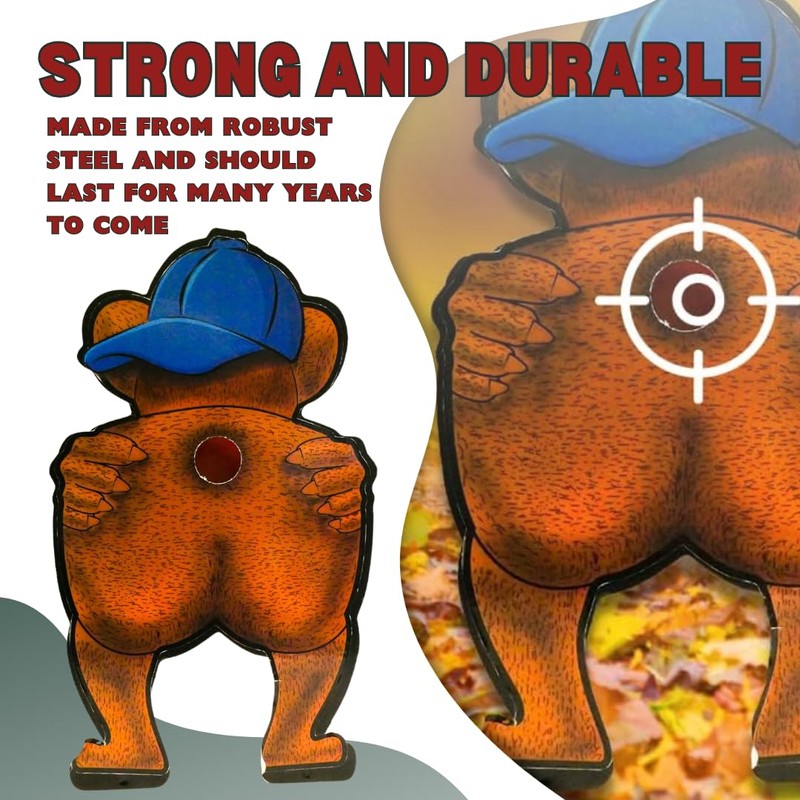HHH Hunting® Bear Bottom Nut Cracker Target Shooting Targets Freestanding