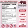 Sugar-Free Astaxanthin 24mg Gummies with Resveratrol, Vitamin B1, Coconut Oil