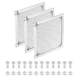 PATIKIL 92mm Computer Fan Filter Grill with Screws, 3 Pack Aluminum Frame with Stainless Steel Mesh Dustproof Case Cover for Computer, Ventilator, Silver Tone