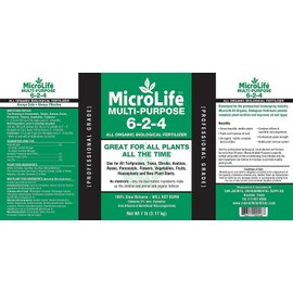 MicroLife Multi-Purpose (6-2-4) Professional Grade Granular Organic Fertilizer for All Plants, 7 LBS