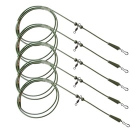 5 Pre Rigged Rig Tube Helicopter Set up Anti Tangle Fishing Tackle Accessories (Green)