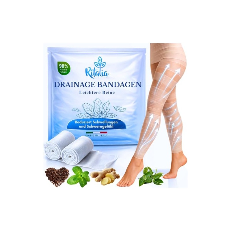 Ritalia Cellulite Wrap - Draining Leg Wrap with Cold Effect