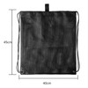 Luxiremi Mesh Bag Drawstring Storage Backpack Black Mesh Beach Bag