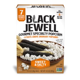 Black Jewell Gourmet Microwave Popcorn, Sweet & Salty, 10.5 Ounces (Pack of 3)