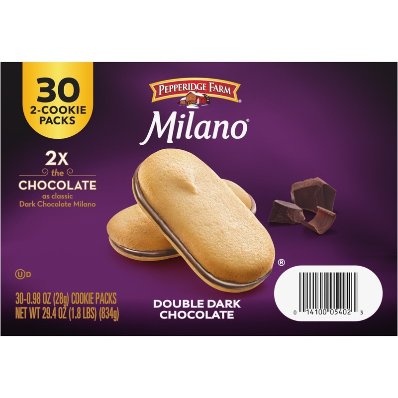 Pepperidge Farm, Milano, Cookies, Double Dark Chocolate, 29.4 oz, Multi-pack,