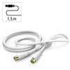 Hama 1.5m 100dB White Gold Plated Aerial Cable Coax Male