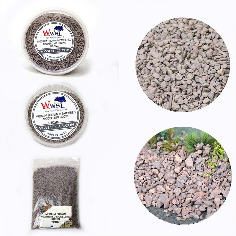 WWS War World Scenics WWScenics Medium Brown Model Rocks 1-3