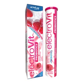 Activlab ElectroVit Probiotics Himbeere - Hochwertige Kinder-Nahrungsergänzung Magnesiumcitrat, 20 Brausetabletten, Limettengeschmack, Magnesium, Vitamin C