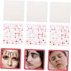 DOITOOL 6hojas Pegatinas De Perlas Rostro De Gemas De Perlas
