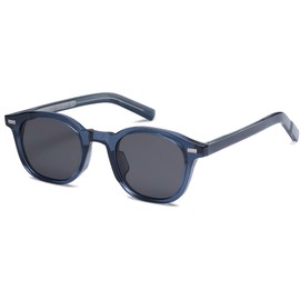 SOJOS SJ2316 Retro Square Round Sunglasses for Women and Men Vintage Classic Sunglasses with UV400 Protection, blue, M