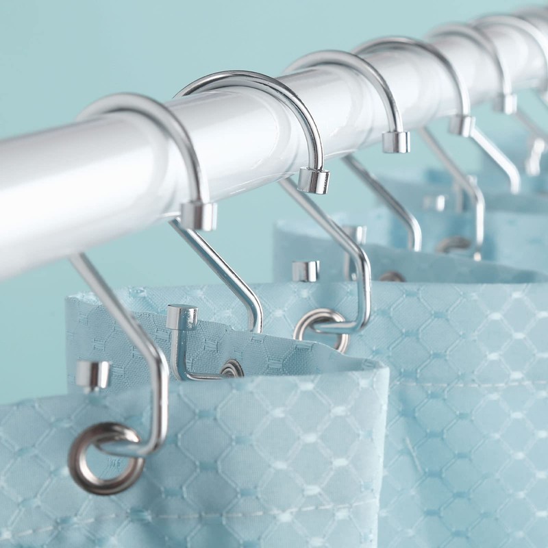 Goowin Shower Curtain Hooks, 12 Pcs S Shape Shower Curtain