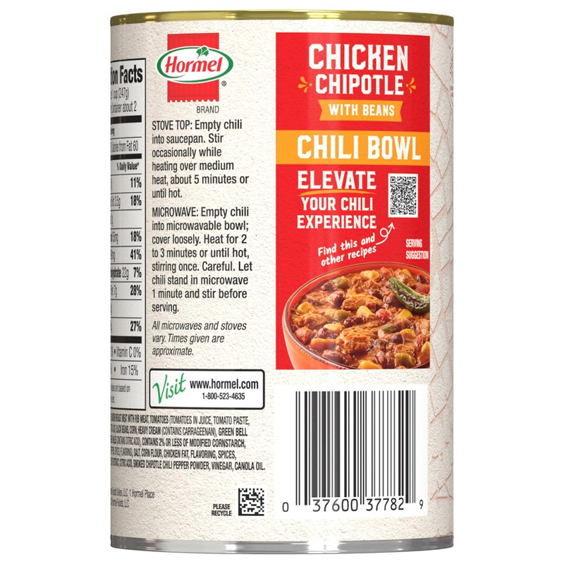 HORMEL Chicken Chipotle Chili 15oz, 12-Pack
