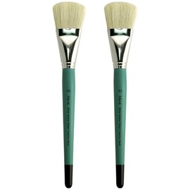 Creative Mark Art Supplies Large Mural Natural Hog Bristle Paint Brush - Filbert #50-2 Pack - Artist Supplies for Acrylics, Watercolors, and Oils - Durable, Resilient, Seamless Ferrules