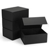 SPEPLA 4 Pack 9.5x7x4 Magnetic Gift Boxes Black Magnetic Closure