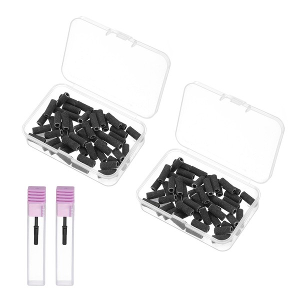 HARFINGTON 100pcs Sanding Bands for Nail Drill, 180# Grit Small