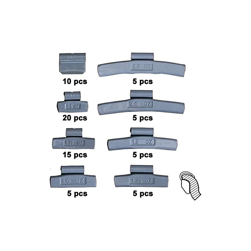 Harzole MC-70M Style Wheel Weight Kit 70pcs