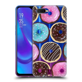 Head Case Designs Donuts Schokoladen Desserts Soft Gel Huelle kompatibel mit Oppo K1 (2018)