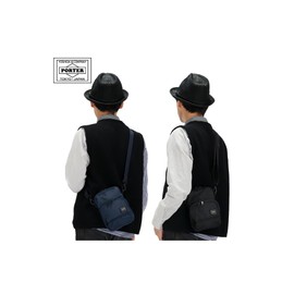 Porter Flash Vertical Mini Shoulder Bag, B6 Size, Men's, Women's, black/BLK