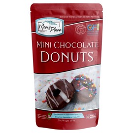 Mom's Place Gluten-Free Mini Chocolate Donut Mix, 1-Pack - Easy to Make, 18 Servings - Nut Free, Dairy Free & Soy Free